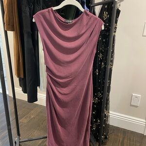 Topshop Dusty Rose Midi Dress